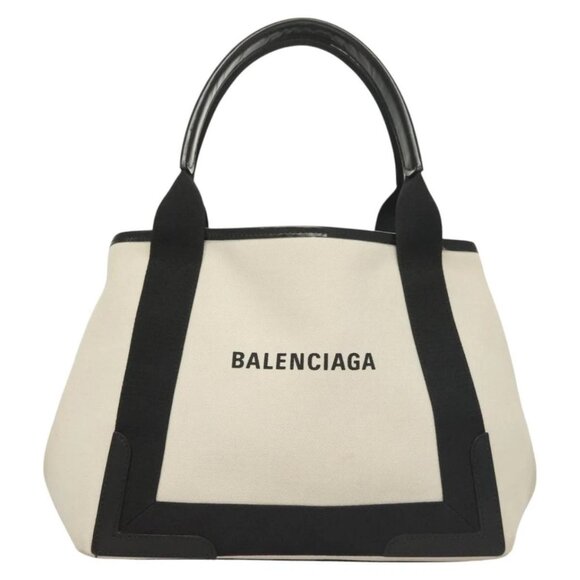 BALENCIAGA Cabas S Tote Bag Canvas White - Picture 6 of 16